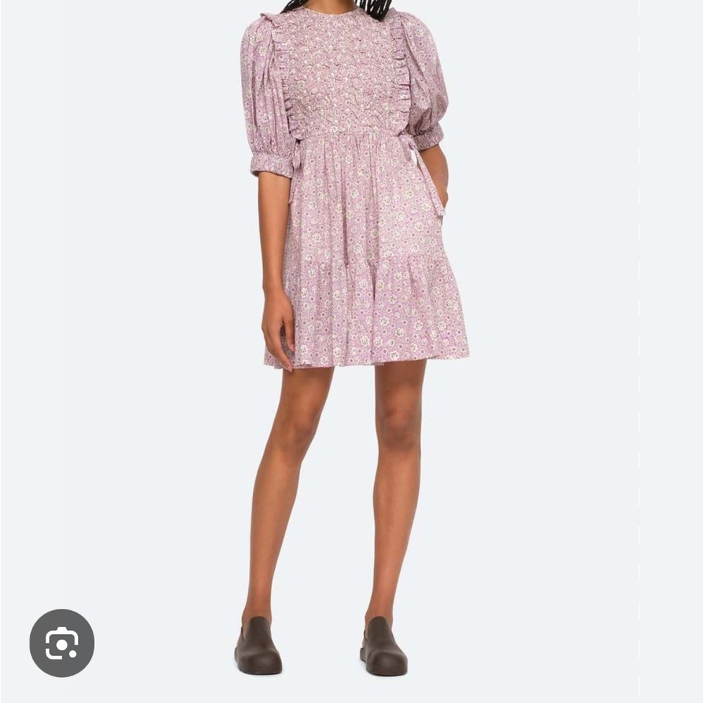 Sea NY Ida Dress in Lavender flower pattern size M